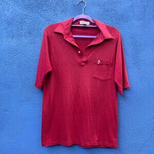 vintage original penquin by munsing wear red polo shirt